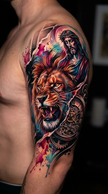 Tattoo Era pra ter gerado outra diferente Realismo Colorido feita em São Paulo por Robson Torres