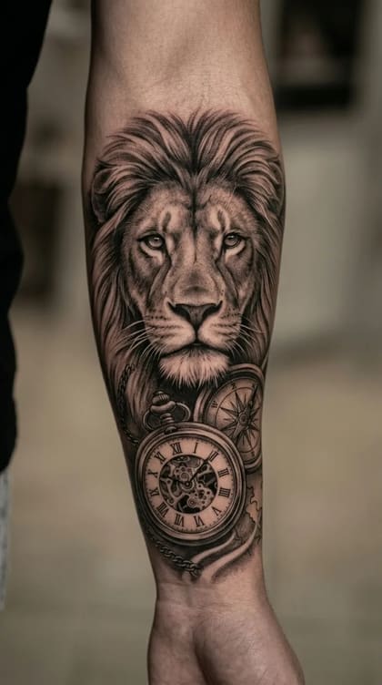 Tattoo Quero algo inspirado em "Leão realista tattoo" do portfólio de Robson Torres Estilo Livre feita em São Paulo por Robson Torres